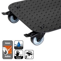 WAGNER® design yourself Pflanzenroller GH 7008 Metall schwarz quadratisch 29,0 x 29,0 x 7,0 cm, 1 St.