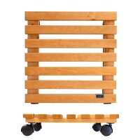 WAGNER® design yourself Pflanzenroller NATURE GH 0835 Holz hellbraun quadratisch 35,0 x 35,0 x 8,2 cm, 1 St.