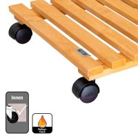 WAGNER® design yourself Pflanzenroller NATURE GH 0835 Holz hellbraun quadratisch 35,0 x 35,0 x 8,2 cm, 1 St.