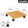 WAGNER® design yourself Pflanzenroller NATURE GH 0835 Holz hellbraun quadratisch 35,0 x 35,0 x 8,2 cm, 1 St.