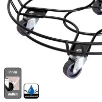 WAGNER® design yourself Pflanzenroller GH 0934 Metall, Ø 38,0 cm schwarz rund, 1 St.