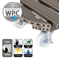 WAGNER® design yourself Pflanzenroller WPC GH 0556 Kunststoff, Ø 38,5 cm taupe rund, 1 St.