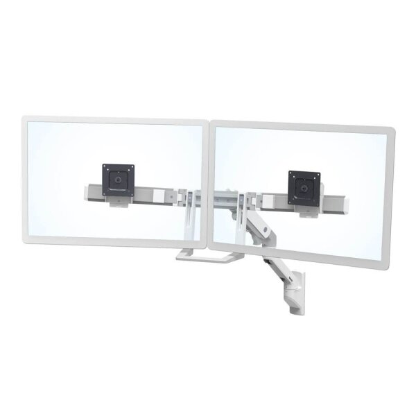 ergotron Monitor-Halterung HX Dual-Monitor-Arm 45-479-216 weiß für 2 Monitore, Wandhalterung