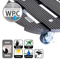 WAGNER® design yourself Pflanzenroller WPC GH 0525 Kunststoff, Ø 29,0 cm anthrazit rund, 1 St.