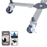 WAGNER® design yourself Pflanzenroller SUNCITY GH 0827 Metall grau eckig 32,0 - 46,0 x 32,0 - 46,0 x 5,9 cm, 1 St.