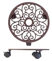 WAGNER® design yourself Pflanzenroller ANTIK GH 0925 Metall, Ø 29,0 cm dunkelbraun rund, 1 St.