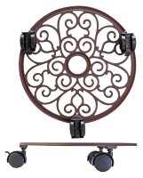 WAGNER® design yourself Pflanzenroller ANTIK GH 0925 Metall, Ø 29,0 cm dunkelbraun rund, 1 St.