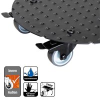 WAGNER® design yourself Pflanzenroller GH 7007 Metall, Ø 30,0 cm schwarz rund, 1 St.