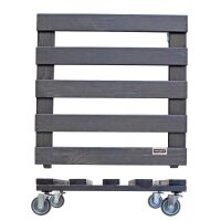 WAGNER® design yourself Pflanzenroller GH 0412 Holz anthrazit quadratisch 38,0 x 38,0 x 9,5 cm, 1 St.