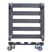 WAGNER® design yourself Pflanzenroller GH 0412 Holz anthrazit quadratisch 38,0 x 38,0 x 9,5 cm, 1 St.