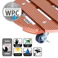 WAGNER® design yourself Pflanzenroller WPC GH 0535 Kunststoff, Ø 29,0 cm braun rund, 1 St.