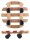 WAGNER® design yourself Pflanzenroller COUNTRY GH 0182 Holz, Ø 30,0 cm hellbraun rund, 1 St.