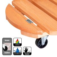 WAGNER® design yourself Pflanzenroller TOSCANA GH 0163 Holz, Ø 38,0 cm hellbraun rund, 1 St.