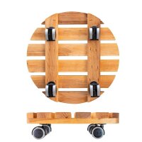 WAGNER® design yourself Pflanzenroller GH 0262 Holz, Ø 34,0 cm hellbraun rund, 1 St.