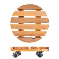 WAGNER® design yourself Pflanzenroller GH 0262 Holz, Ø 34,0 cm hellbraun rund, 1 St.