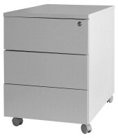 SZ Metall Rollcontainer lichtgrau 3 Auszüge 40,0 x 59,0 x 53,0 cm