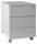SZ Metall Rollcontainer lichtgrau 3 Auszüge 40,0 x 59,0 x 53,0 cm