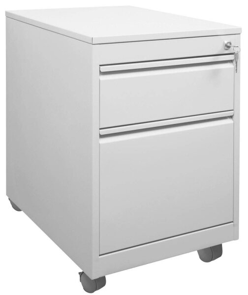 SZ Metall Rollcontainer lichtgrau 2 Auszüge 46,0 x 60,0 x 60,0 cm