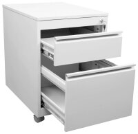 SZ Metall Rollcontainer lichtgrau 2 Auszüge 46,0 x...