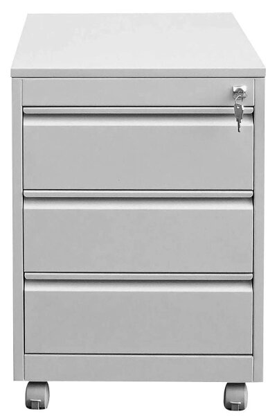 SZ Metall Rollcontainer lichtgrau 3 Auszüge 46,0 x 60,0 x 60,0 cm