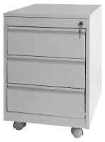 SZ Metall Rollcontainer lichtgrau 3 Auszüge 46,0 x 60,0 x 60,0 cm