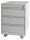 SZ Metall Rollcontainer lichtgrau 3 Auszüge 46,0 x 60,0 x 60,0 cm