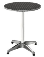 Garden Pleasure Stehtisch rund  Stahl, Aluminium silber...