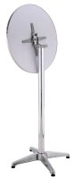 Garden Pleasure Stehtisch rund  Stahl, Aluminium silber 60,0 x 60,0 x 70,0/110,0 cm, 1 St.