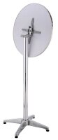 Garden Pleasure Stehtisch rund  Stahl, Aluminium silber 60,0 x 60,0 x 70,0/110,0 cm, 1 St.