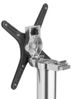 Garden Pleasure Stehtisch rund  Stahl, Aluminium silber 60,0 x 60,0 x 70,0/110,0 cm, 1 St.