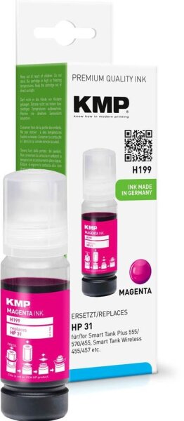 KMP H199 magenta Tintenflasche kompatibel zu HP 31 (1VU27AE)