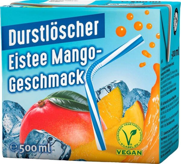 DURSTLÖSCHER Eistee Mango Fruchtsaftgetränk 0,5 l
