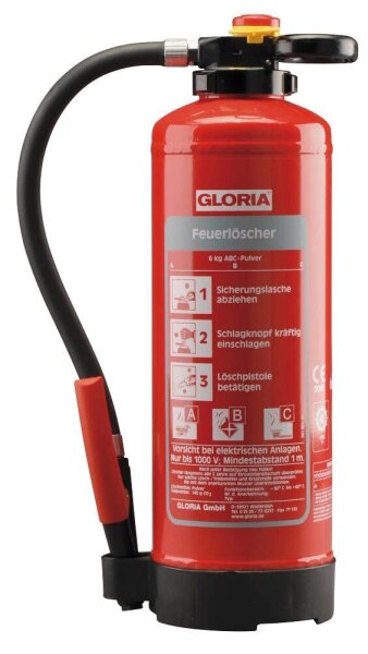 GLORIA P 6 Pro Feuerlöscher Pulver 6,0 kg