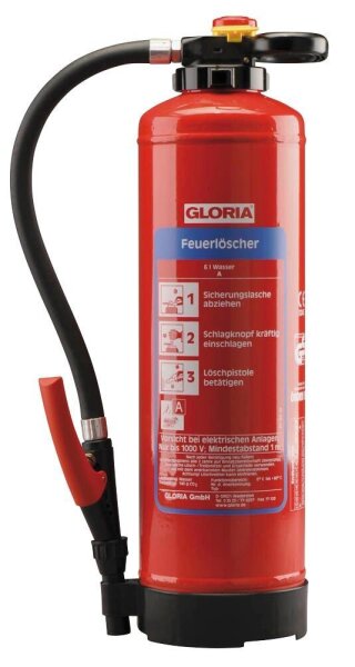 GLORIA WH 6 Pro Feuerlöscher Wasser 6,0 l