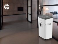 HP OneShred 18CC Aktenvernichter mit Partikelschnitt P-4, 4 x 35 mm, bis 18 Blatt, weiß