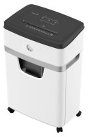 HP OneShred 18CC Aktenvernichter mit Partikelschnitt P-4, 4 x 35 mm, bis 18 Blatt, weiß