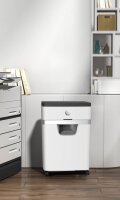 HP OneShred 18CC Aktenvernichter mit Partikelschnitt P-4, 4 x 35 mm, bis 18 Blatt, weiß