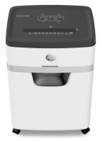 HP OneShred 12MC Aktenvernichter mit Partikelschnitt P-5, 2 x 15 mm, bis 12 Blatt, weiß