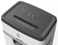 HP OneShred 12MC Aktenvernichter mit Partikelschnitt P-5, 2 x 15 mm, bis 12 Blatt, weiß