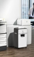 HP OneShred 24CC Aktenvernichter mit Partikelschnitt P-4, 4 x 35 mm, bis 24 Blatt, weiß