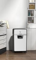 HP OneShred 16MC Aktenvernichter mit Partikelschnitt P-5, 2 x 15 mm, bis 16 Blatt, weiß