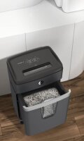 HP Pro Shredder 18CC Aktenvernichter mit Partikelschnitt P-4, 4 x 35 mm, bis 18 Blatt, schwarz