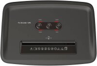 HP Pro Shredder 12MC Aktenvernichter mit Partikelschnitt P-5, 2 x 15 mm, bis 12 Blatt, schwarz