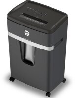 HP Pro Shredder 12MC Aktenvernichter mit Partikelschnitt P-5, 2 x 15 mm, bis 12 Blatt, schwarz