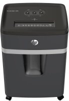 HP Pro Shredder 12MC Aktenvernichter mit Partikelschnitt P-5, 2 x 15 mm, bis 12 Blatt, schwarz