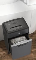 HP Pro Shredder 24CC Aktenvernichter mit Partikelschnitt P-4, 4 x 35 mm, bis 24 Blatt, schwarz