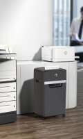 HP Pro Shredder 24CC Aktenvernichter mit Partikelschnitt P-4, 4 x 35 mm, bis 24 Blatt, schwarz