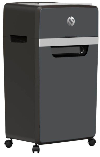 HP Pro Shredder 16MC Aktenvernichter mit Partikelschnitt P-5, 2 x 15 mm, bis 16 Blatt, schwarz