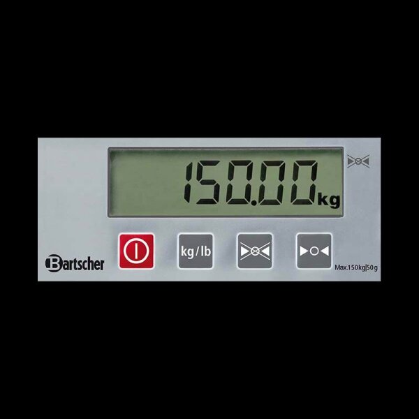 Bartscher Paketwaage grau für max. 150,0 kg