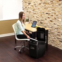 Fellowes AutoMax 200C Aktenvernichter mit Partikelschnitt P-4, 4 x 38 mm, bis 200 Blatt, schwarz
